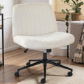 DUMOS Criss Cross Chair with Wheels - Wide, Comfortable Office Seat
