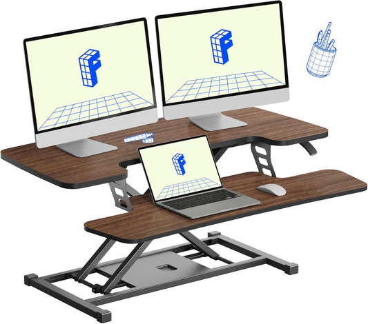 FLEXISPOT Standing Desk Converter 36in for Ergonomic Workstation