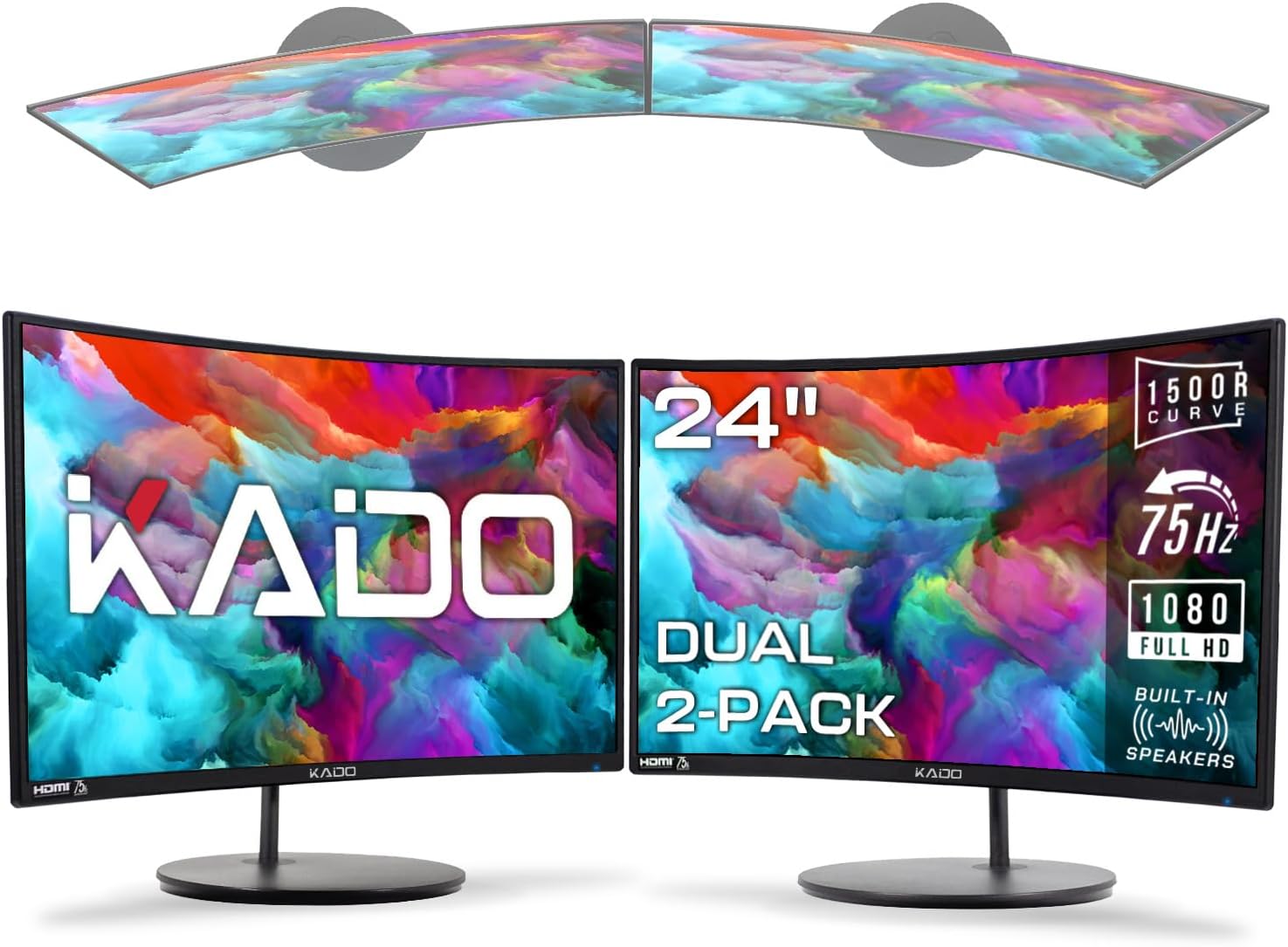 Immersive Gaming: Kado 24 Curved Dual Monitors