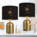 Table Lamps Touch Control 3-Way Dimmable Set of 2 - USB Type C Ports
