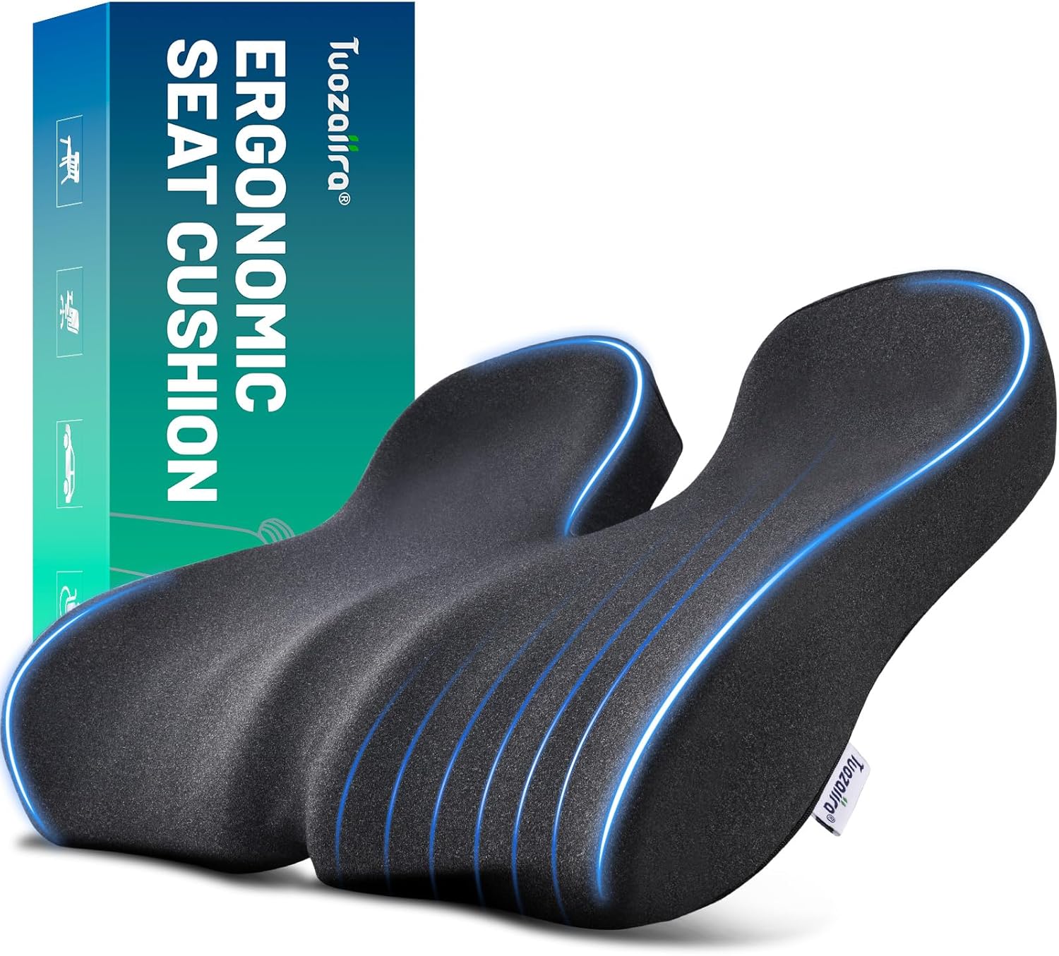 Non-Flattening Seat Cushion for Office and Gaming Chairs