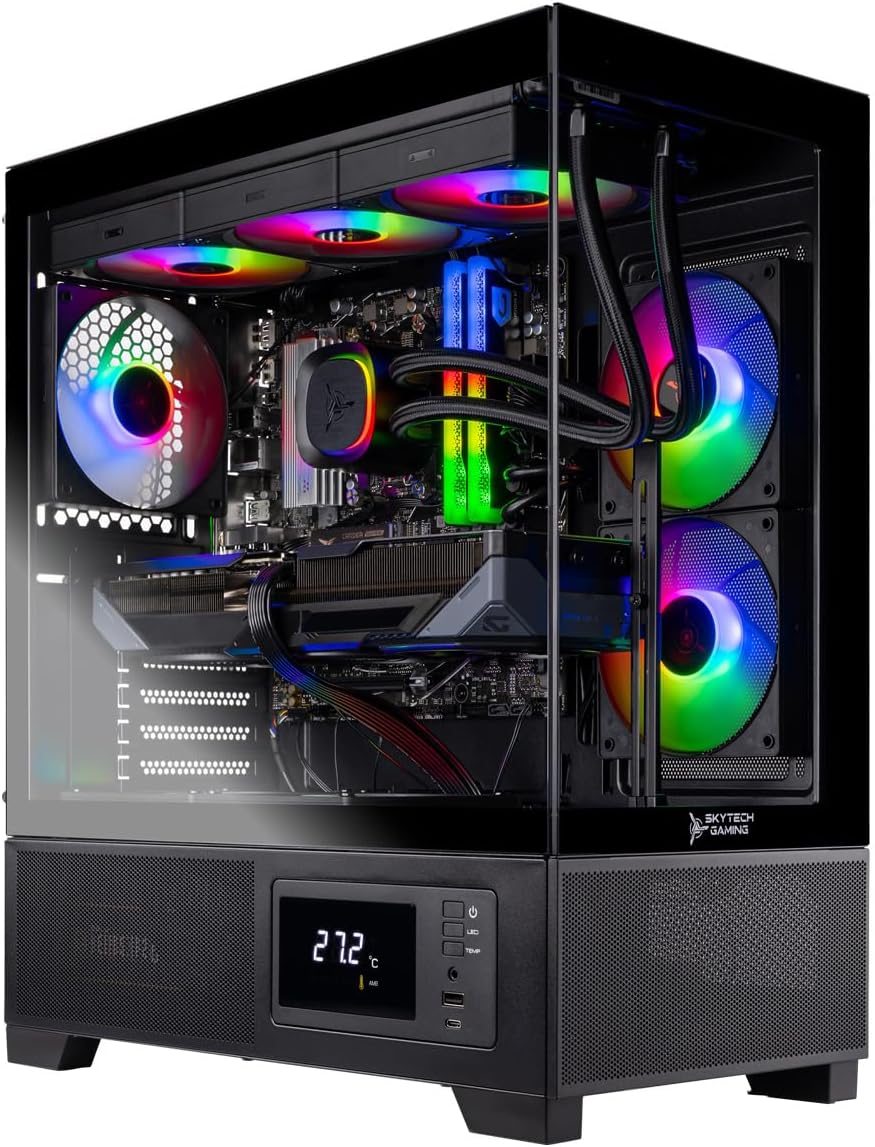 Skytech Gaming Azure 3 Plus Desktop PC with Ryzen 7 and RTX 5070 Ti