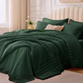 Queen Comforter Set Emerald Green - 7-Piece Bed in a Bag for All