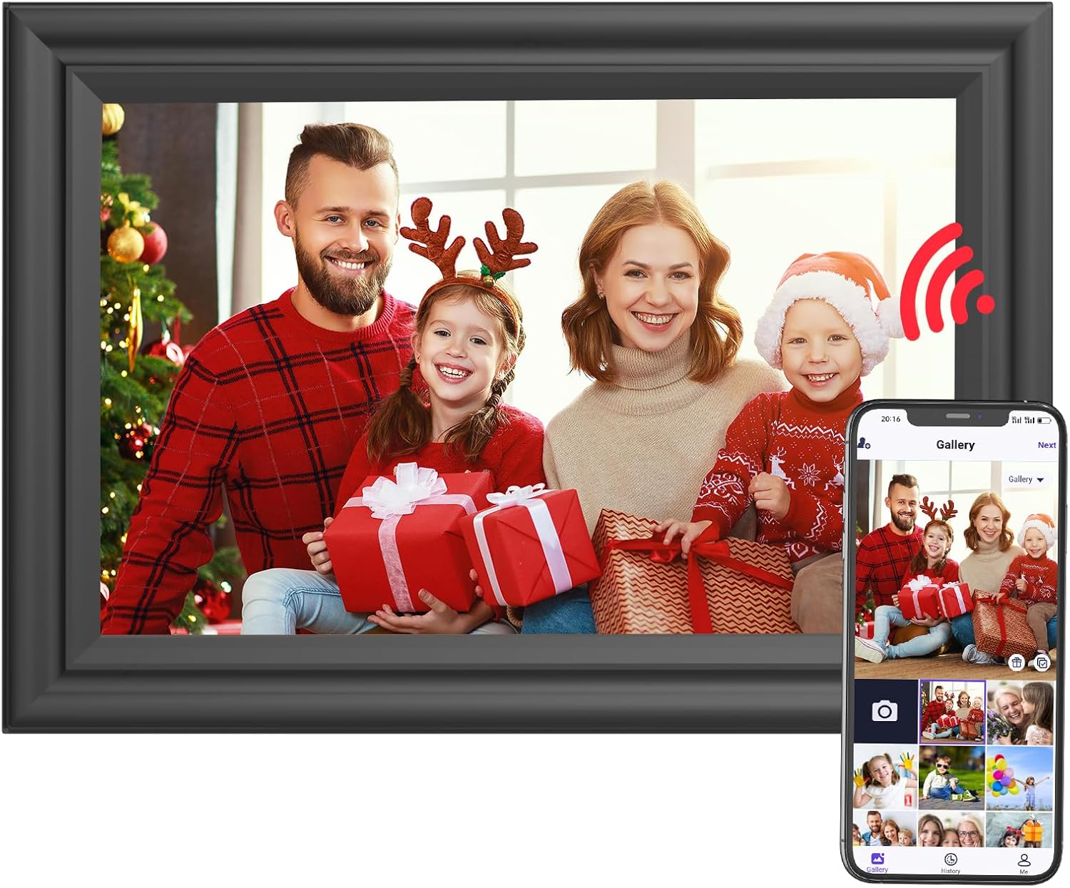 Digital Picture Frame 10.1 Inch with Touch Screen and WiFi