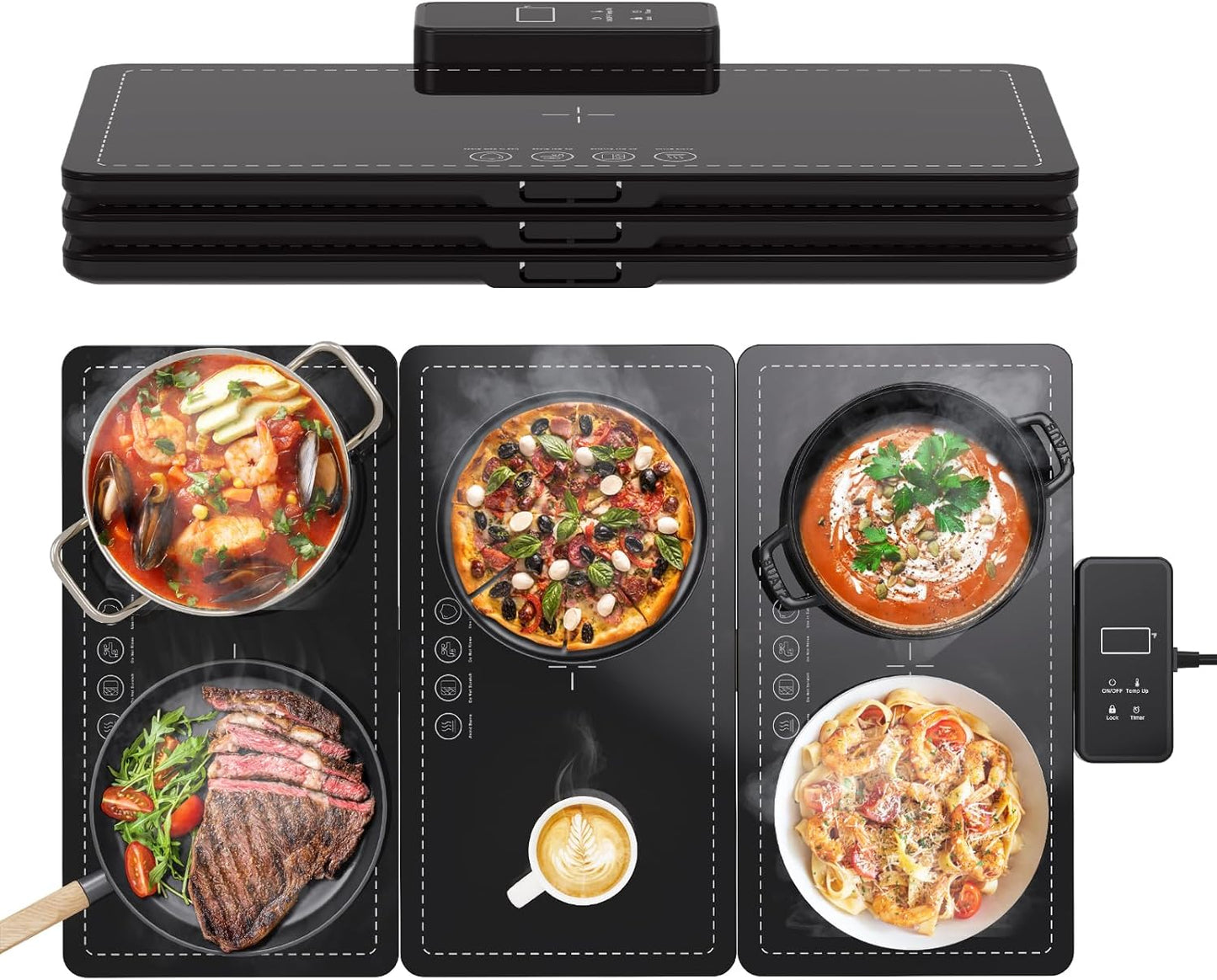 Warming Trays for Buffets Party with Stackable Electric Design
