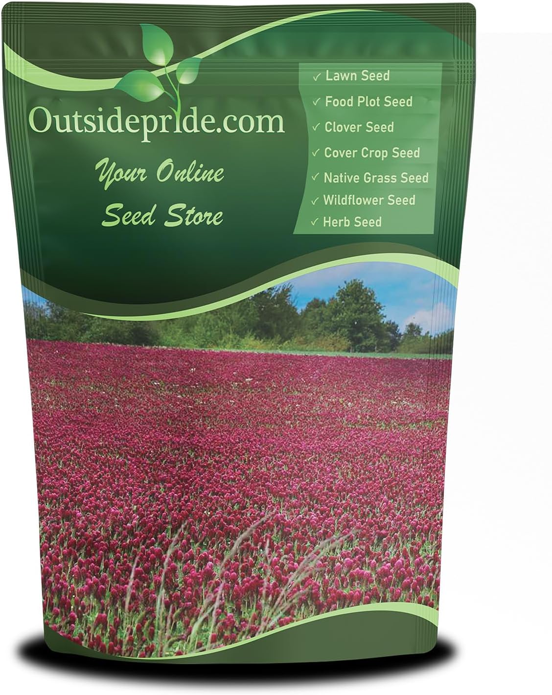Crimson Clover Seeds for Lawn, Cover Crop, and Wildlife Forage