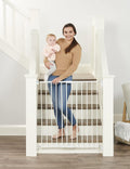 Extra Tall Easy Swing Stairway and Hallway Baby Gate - Secure Top