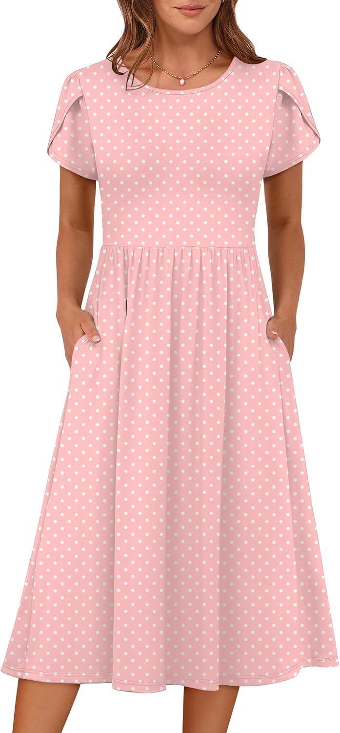 Stylish Women's Summer A-Line Midi Dresses for Every Occasion