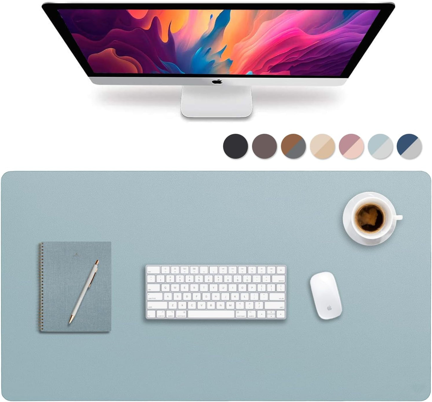Vine Creations Large Leather Desk Mat 44in x 22in for Office