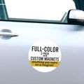 Custom 12 in Round Car Magnets and Decals 2 PK - Personalized Outdoor