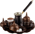 Turkish Coffee Full Set for 2 - Handmade Copper Serving Set
