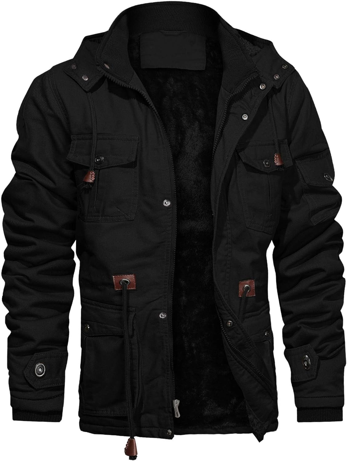 CHEXPEL Men's Thick Winter Jackets with Hood for Cold Weather