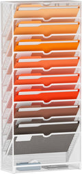 Marbrasse 10-Tier Hanging Wall File Organizer - Space-Saving Office