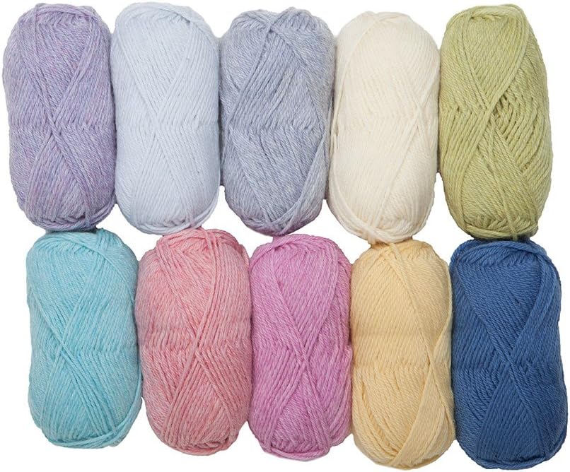 Knit Picks Wool of The Andes Yarn Pack - 10 Skeins of Soft Wool