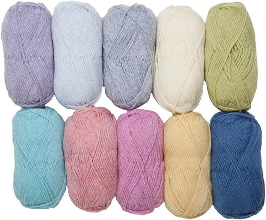 Knit Picks Wool of The Andes Yarn Pack - 10 Skeins of Soft Wool