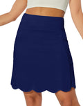 M MOTEEPI 20ft Scalloped Hem Golf Skort - Flattering Tummy Control