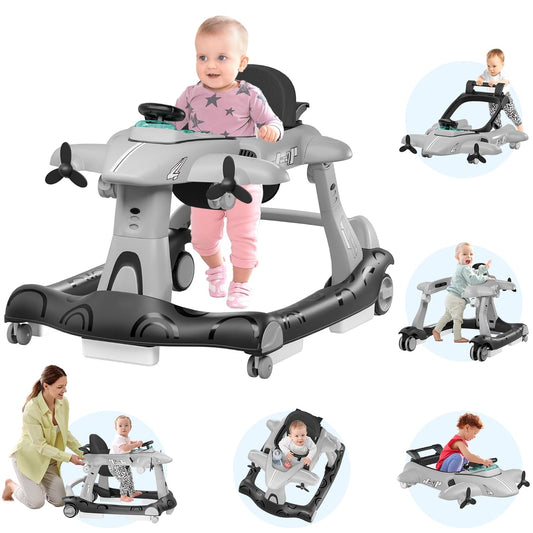 Xilingol 6-in-1 Baby Walker with Wheels for Fun Learning