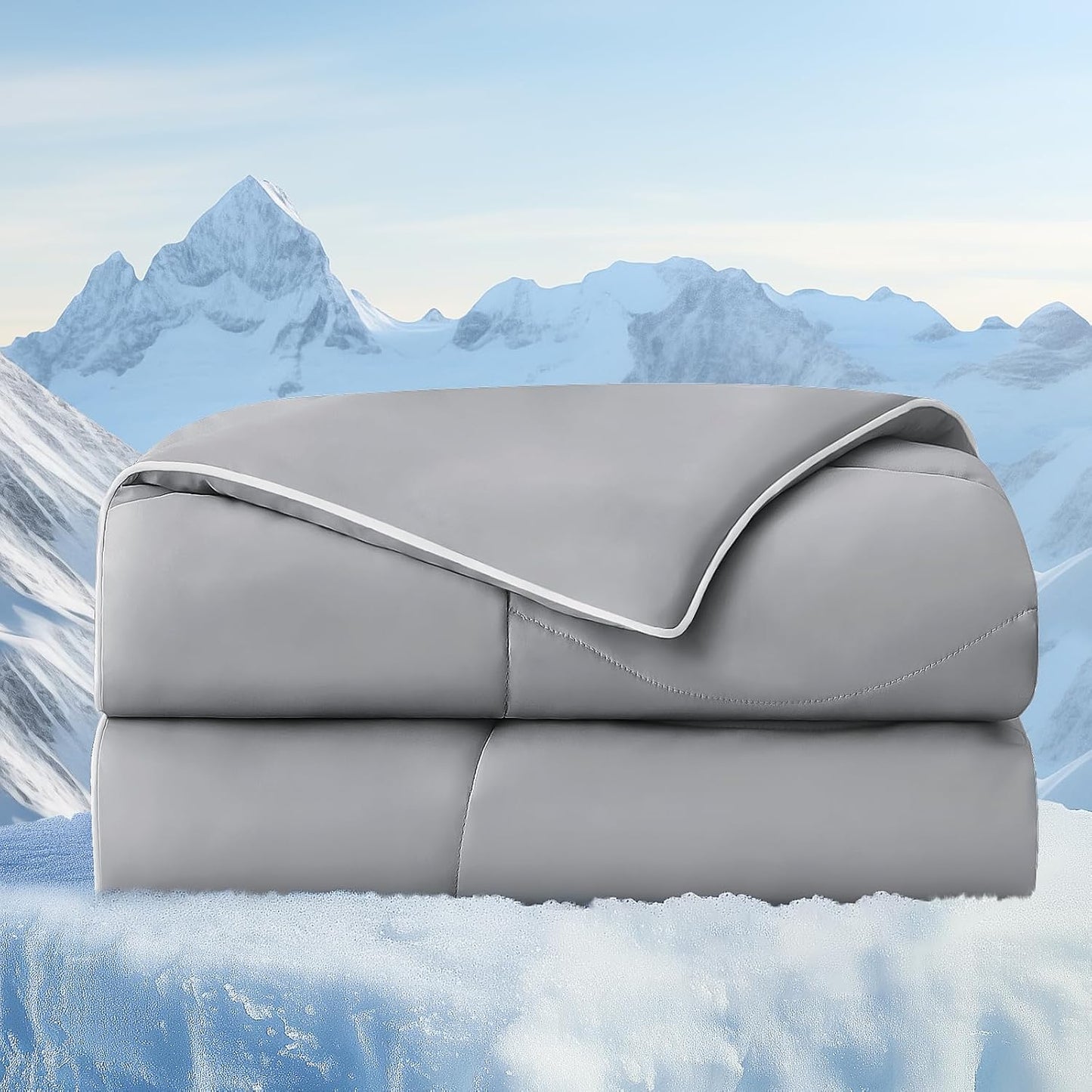 BEDELITE Cooling Comforter King Size for Hot Sleepers, Grey