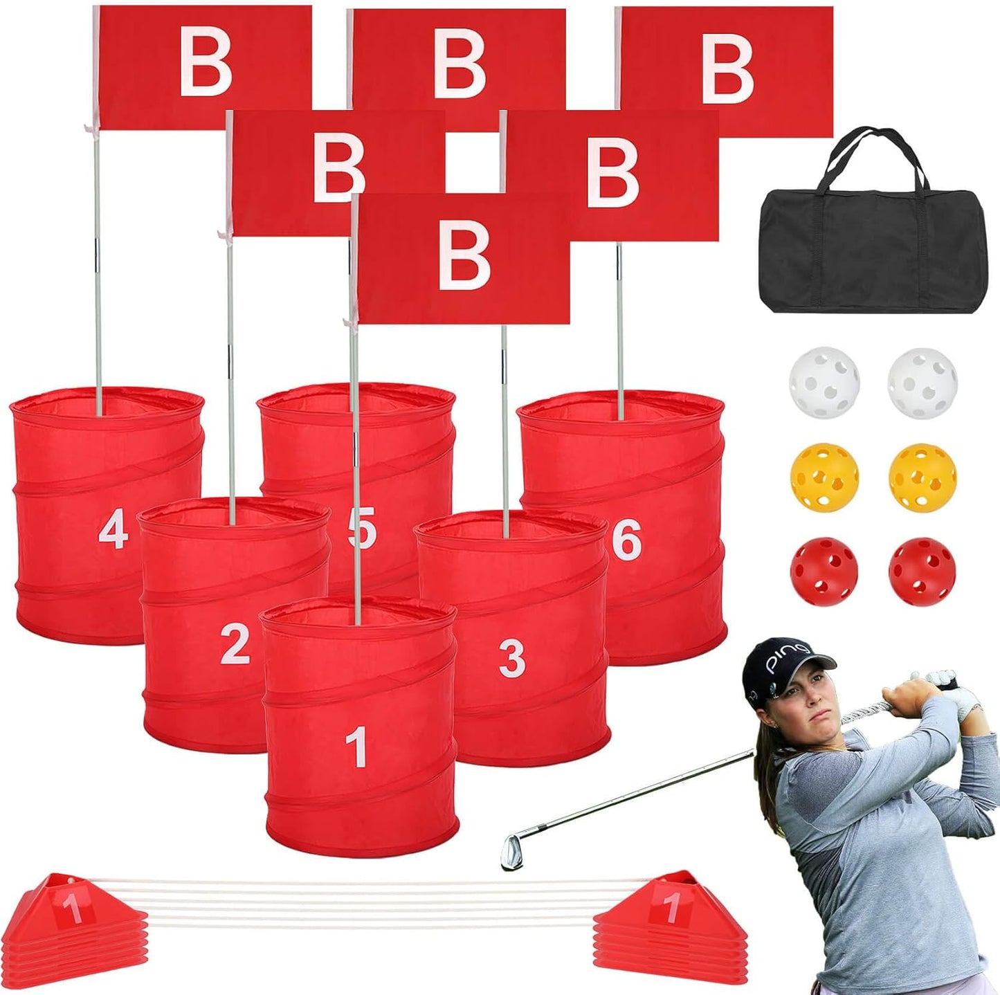 Golf Bucket Yard Game for Family Fun and Skill Enhancement