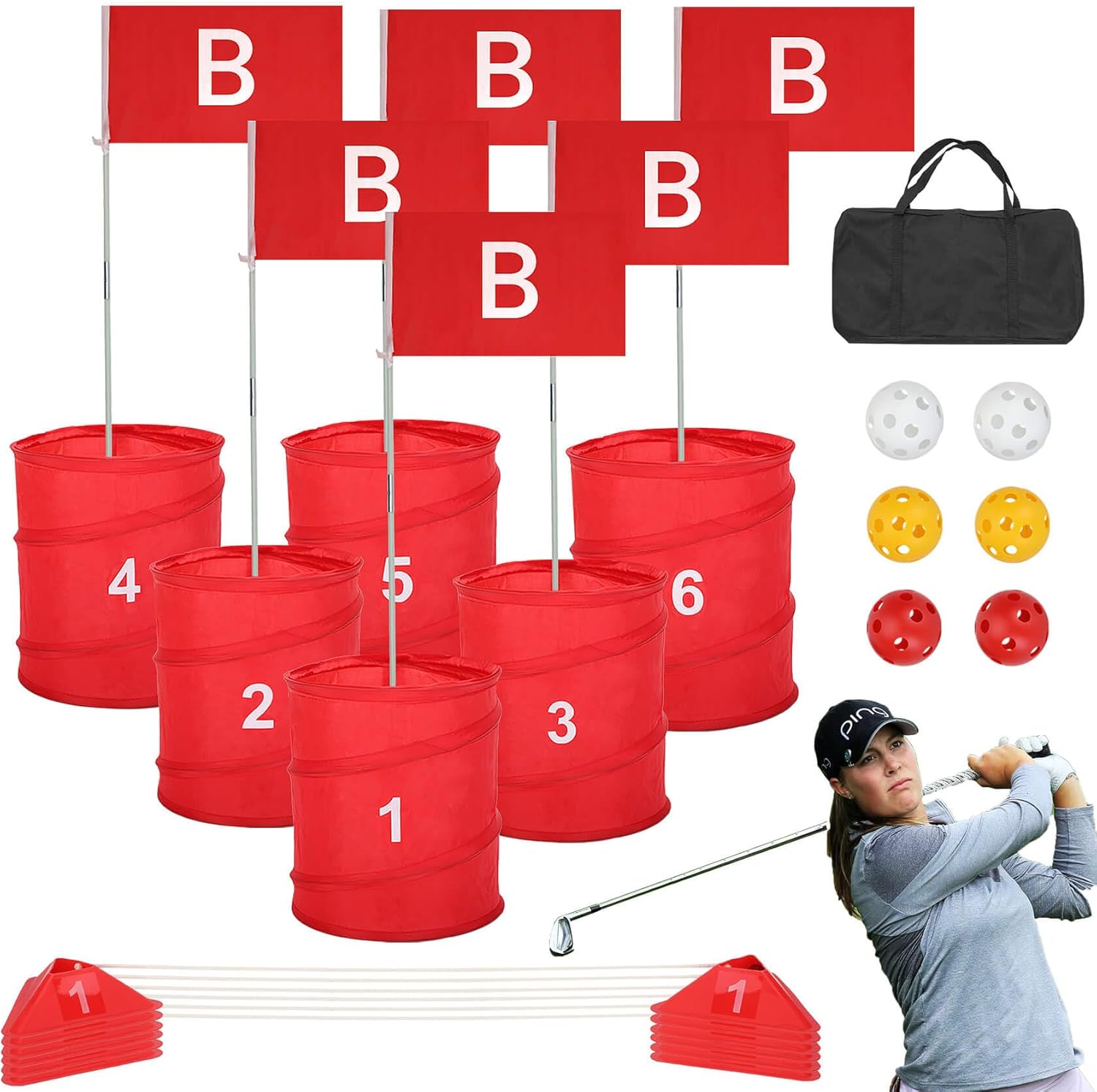 Golf Bucket Yard Game for Family Fun and Skill Enhancement
