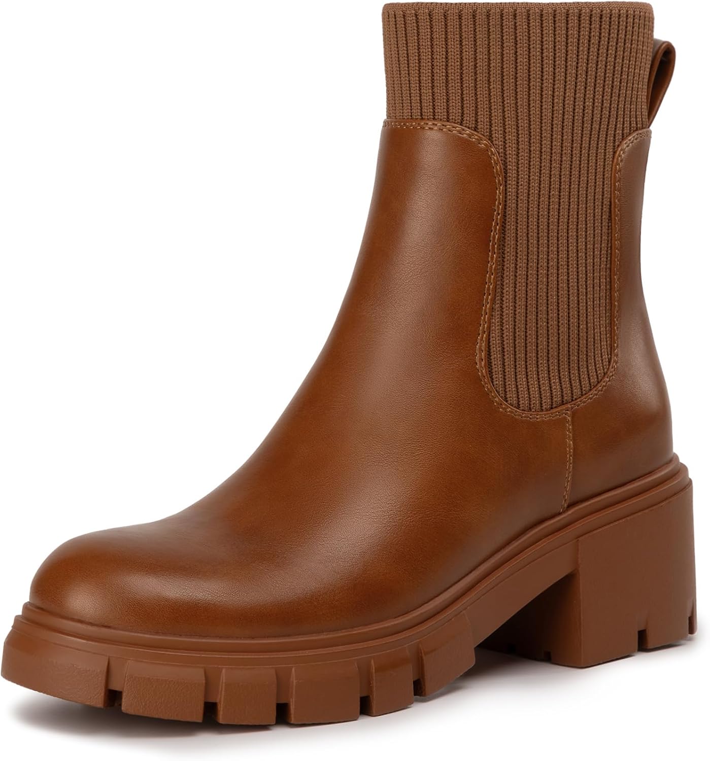 Athlefit Women's Chelsea Boots with Chunky Platform Design