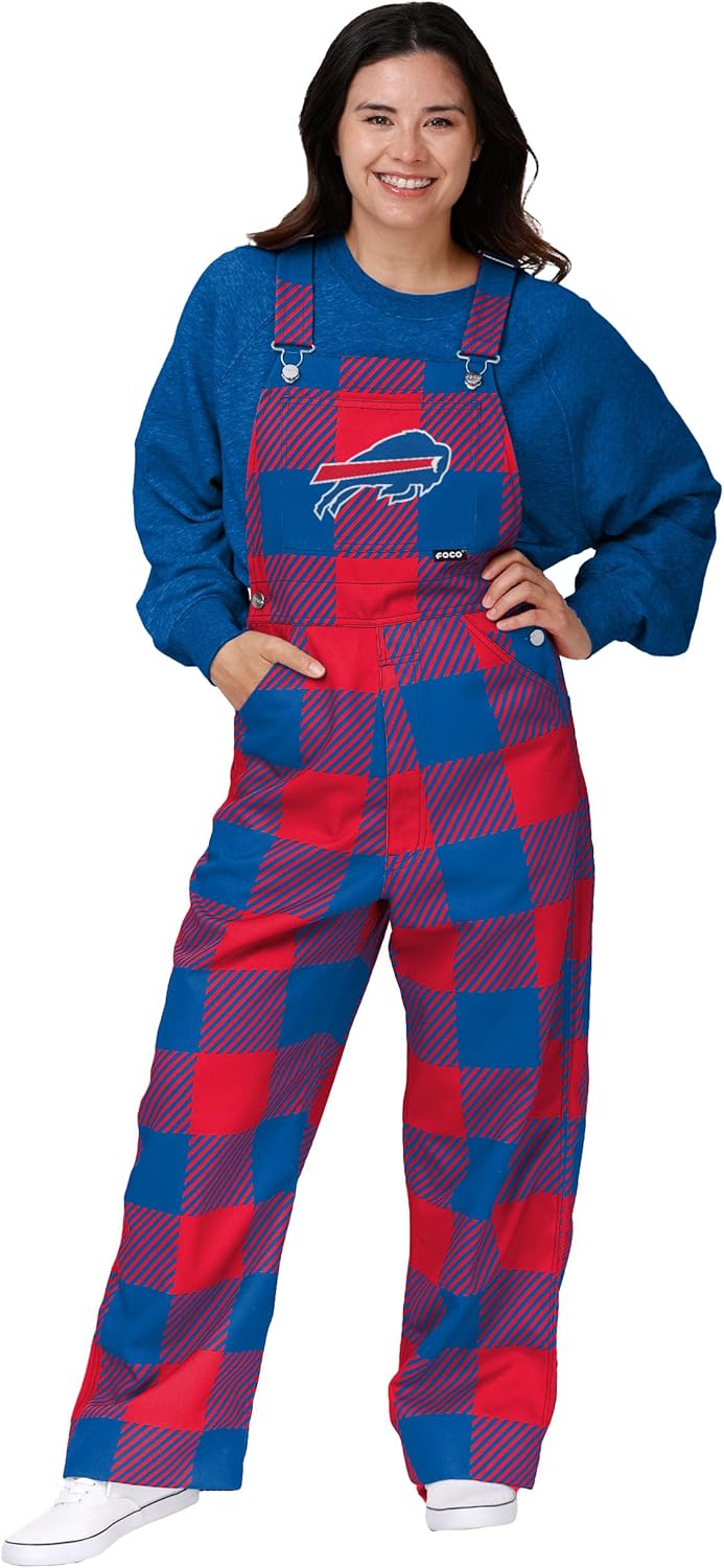 FOCO NFL Women's Team Logo Bib Overalls for Game Day Style