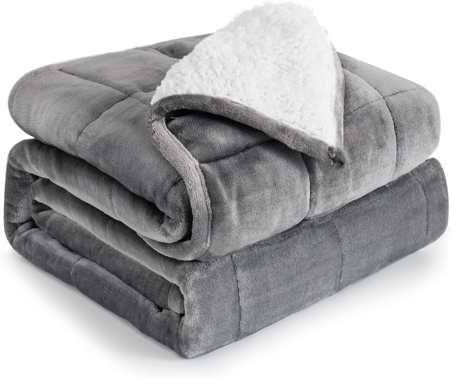 Cottonblue Sherpa Weighted Blanket for Cozy Sleep and Relaxation