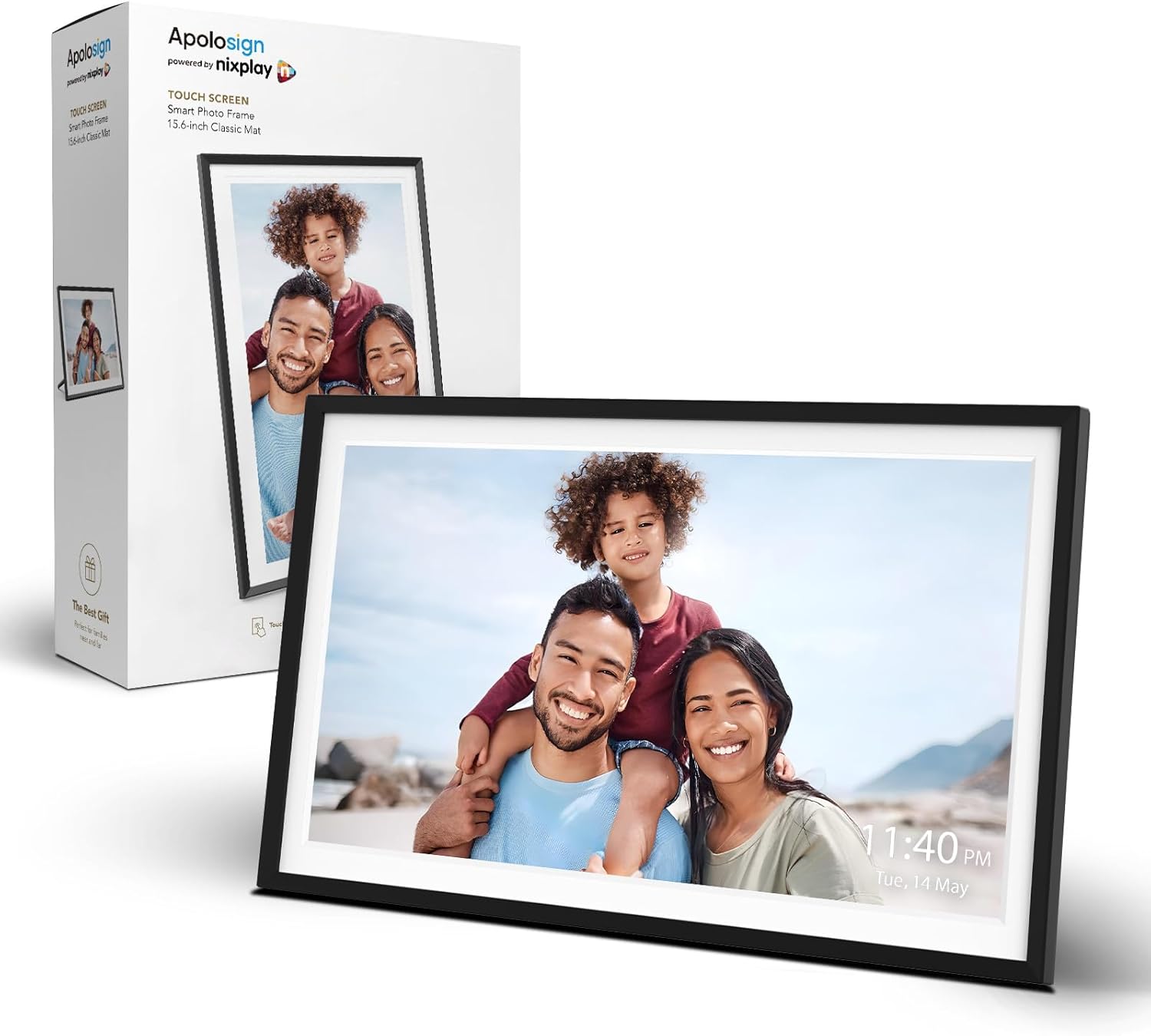ApoloSign 15.6 Inch WiFi Digital Picture Frame with Touch Screen