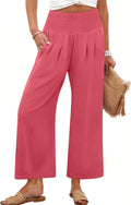 ANRABESS Womens Wide Leg Palazzo Pants - Flowy High Waisted Comfort