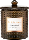 Woody Jasmine Candles for Home Scented Jar Candle - Elegant Gift