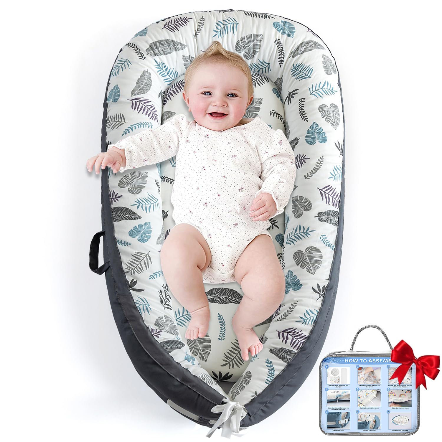 BELIVIUM Baby Lounger for Newborn - Portable Infant Nest