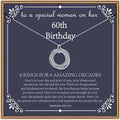 IEFLIFE 60th Birthday Necklace for Women - Elegant Gift Idea