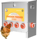 Automatic Chicken Feeder No Waste Metal Poultry Feeder - Large