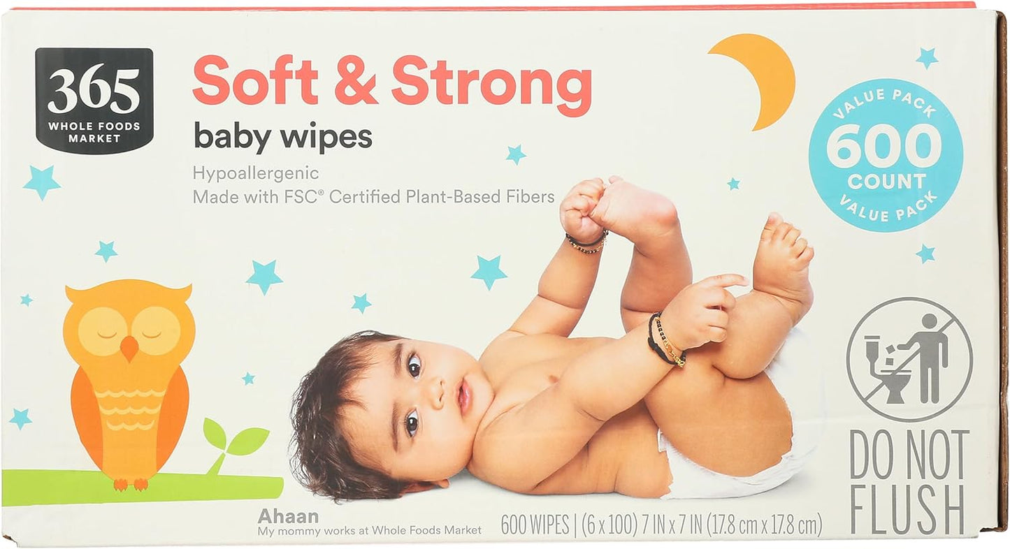 Organic Baby Wipes Bundle, 600 Wipes Total