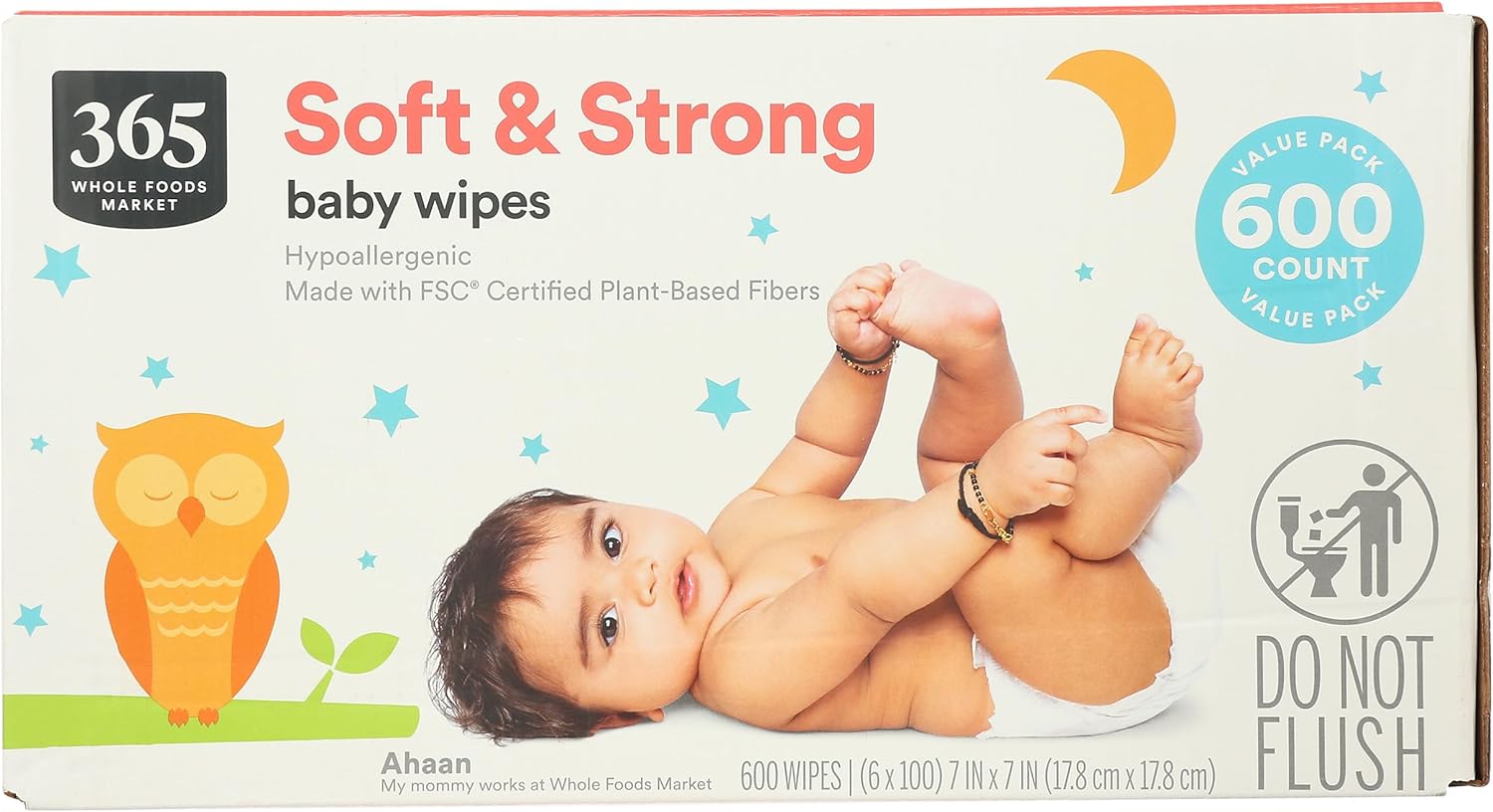 Organic Baby Wipes Bundle, 600 Wipes Total