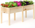 Wooden Raised Garden Bed with Legs 72in x 23in - Elevated Large