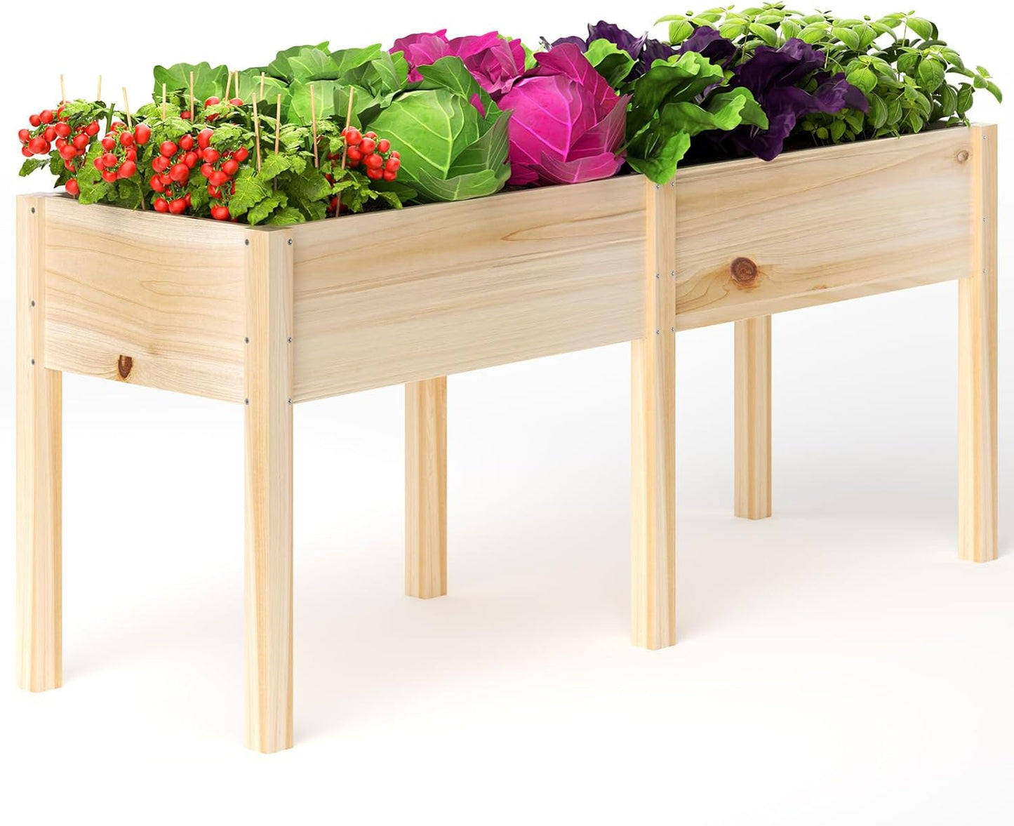 MIXC Wooden Raised Garden Bed with Legs for Outdoor Gardening
