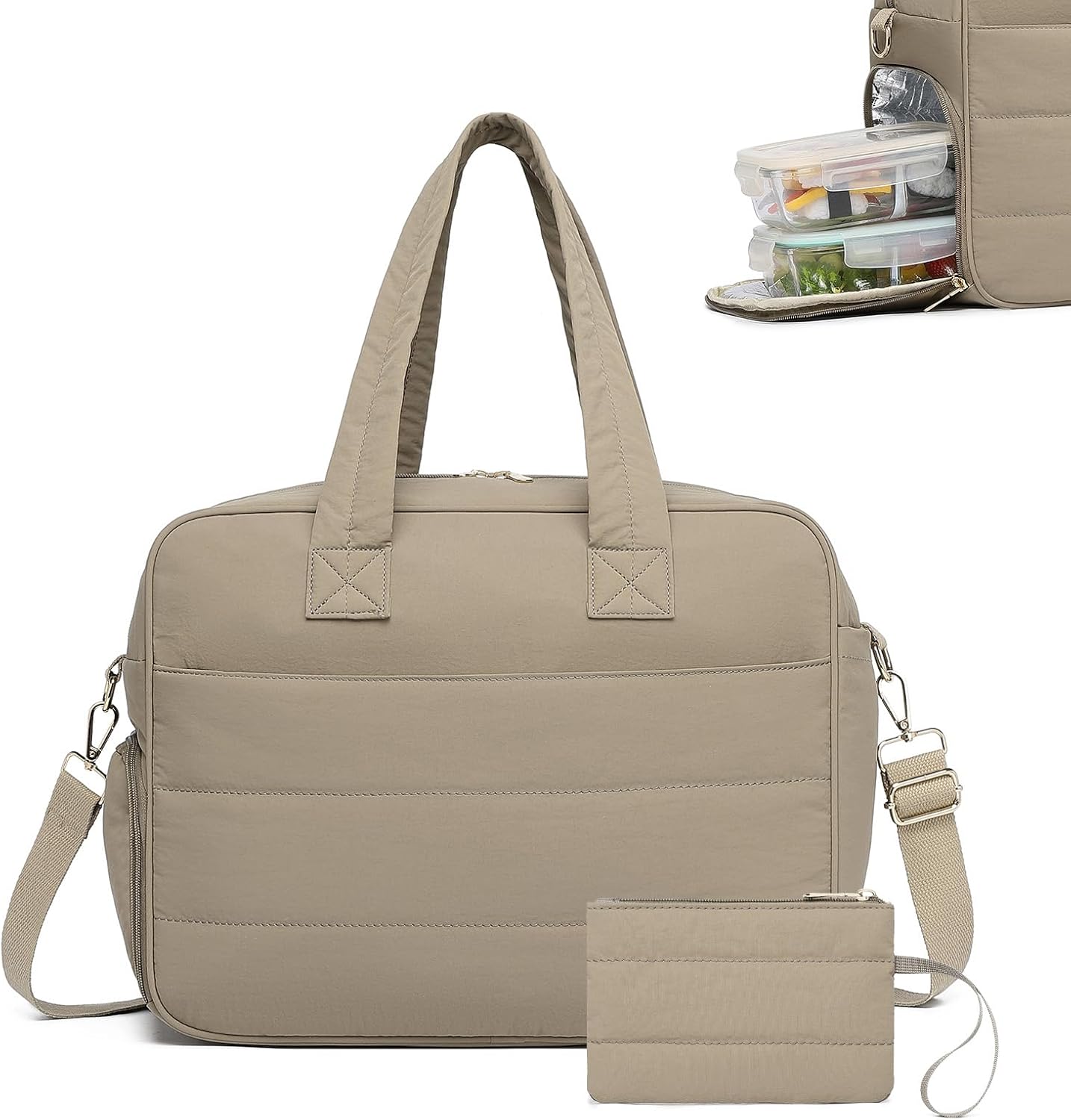 BAVERGE Lunch Tote Bag for Women with Insulated Compartment