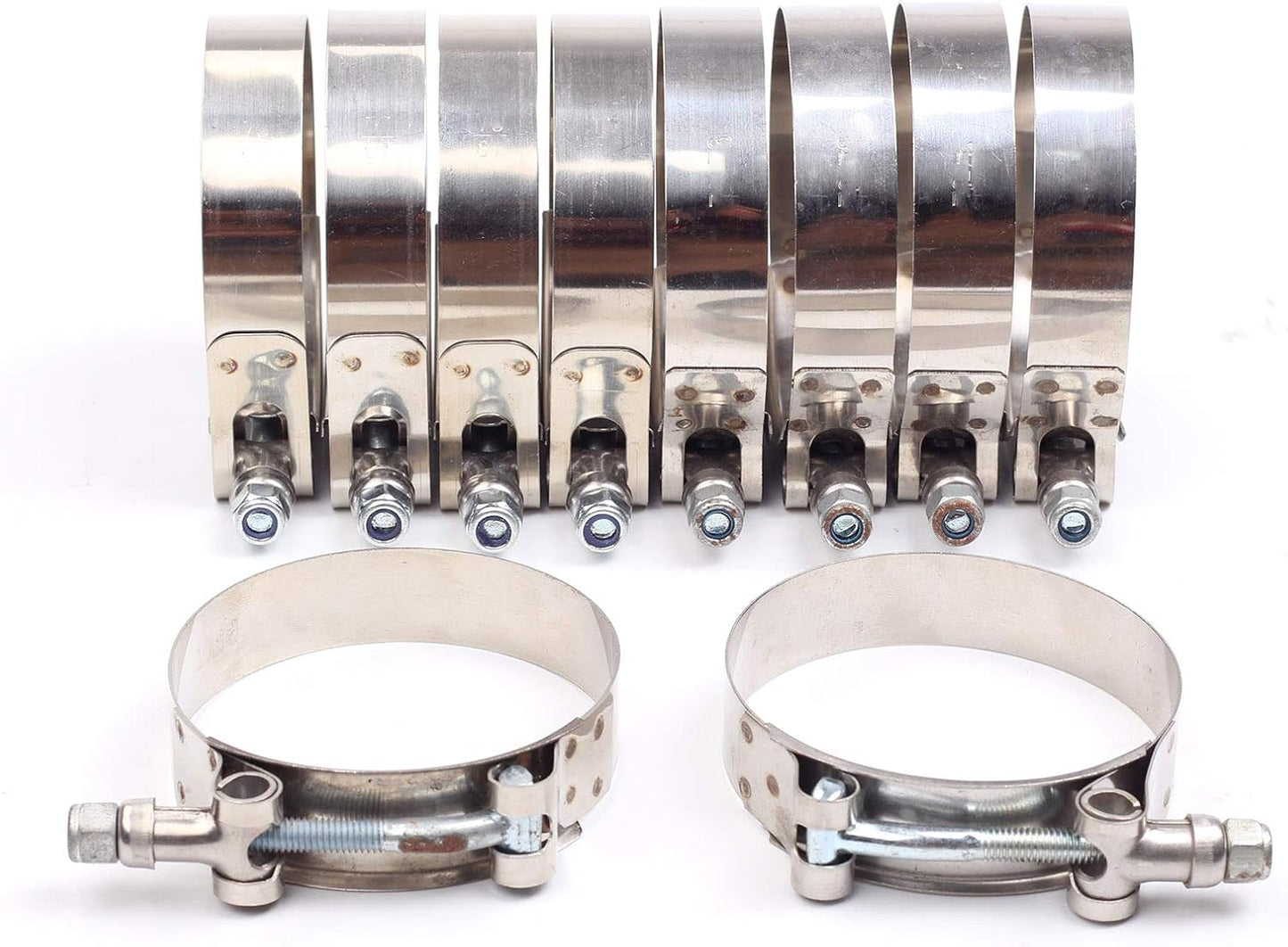 10PCS Stainless Steel T-Bolt Clamps for Turbo Intake Projects