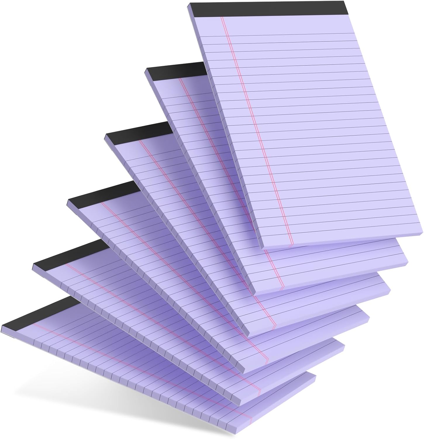 6-Pack Purple College Ruled Legal Pads - Compact & Perforated!