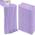 12 Pack 10FT Lavender Purple Cheesecloth Table Runner 35x120 in - Boho