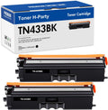 TN433BK Black Toner Cartridge Compatible Replacement (2 Pack)