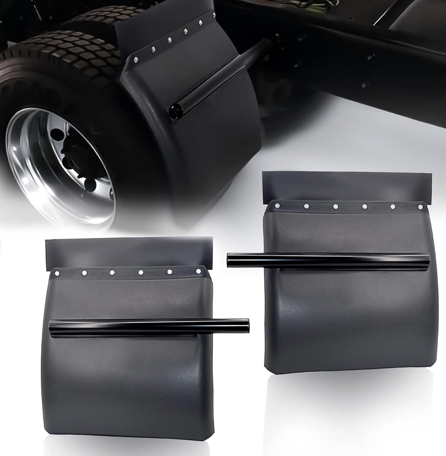 TORQUE Quarter Fenders for Semi Truck - Durable 24in x 24in Kit