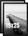 19x25 Picture Frame 2 Pack - Classic Black Photo Frames