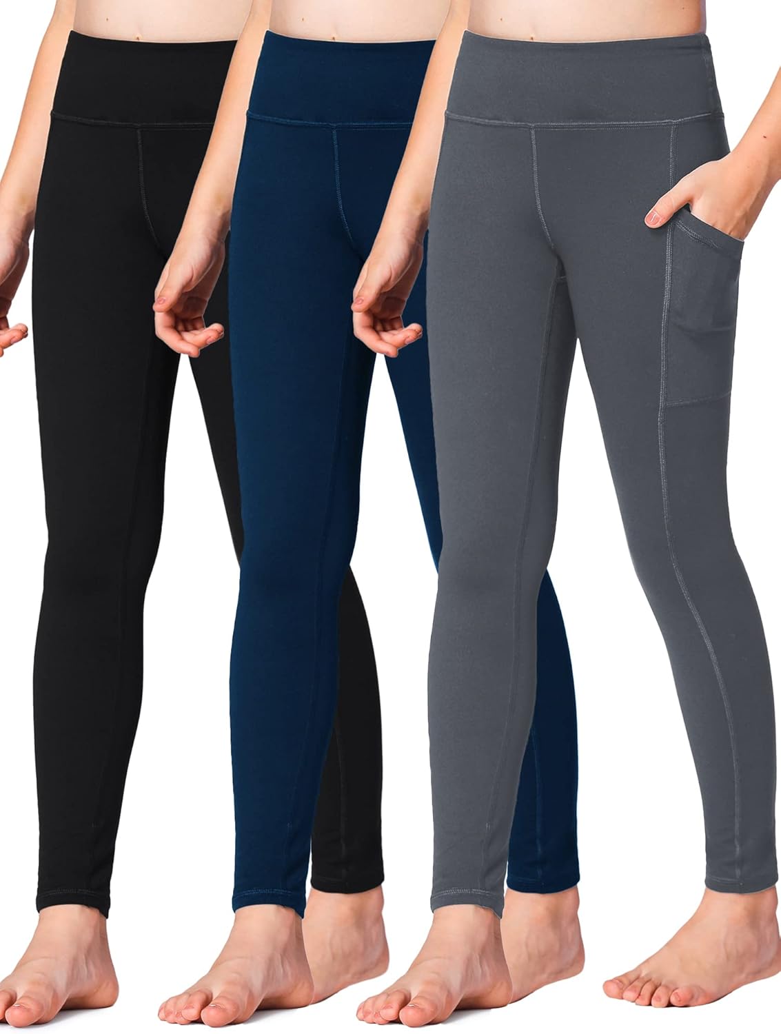 Stelle Girls' Athletic Leggings for Dance, Yoga, and Running