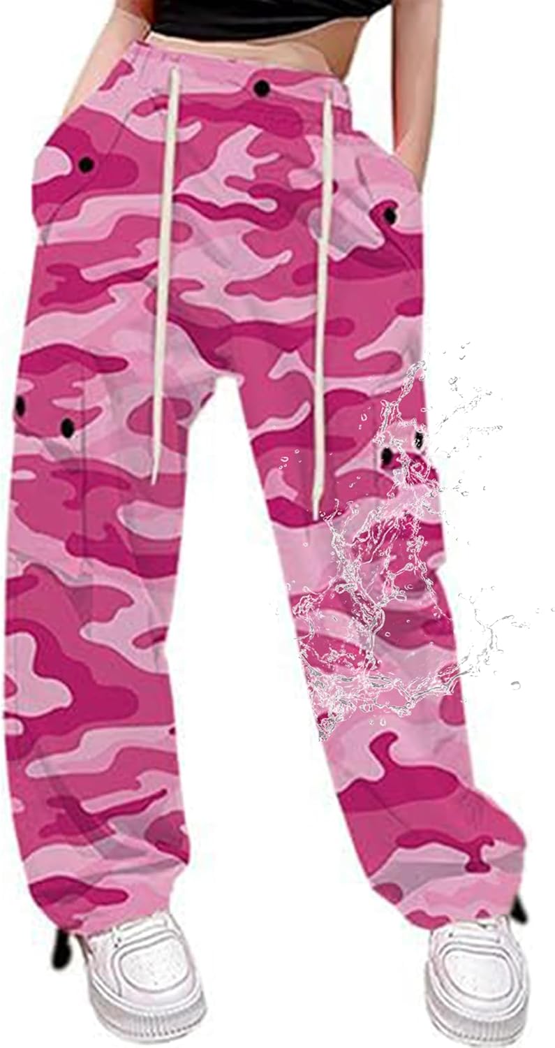 Cromoncent Cargo Pants for Girls & Women - Y2K Parachute Style