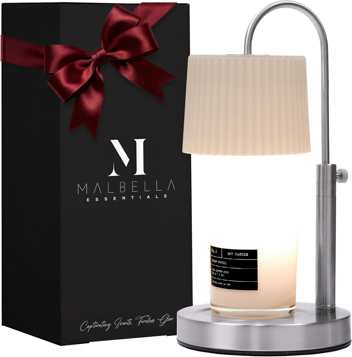 Dimmable Glass Candle Warmer Lamp with Timer for Scented Candles