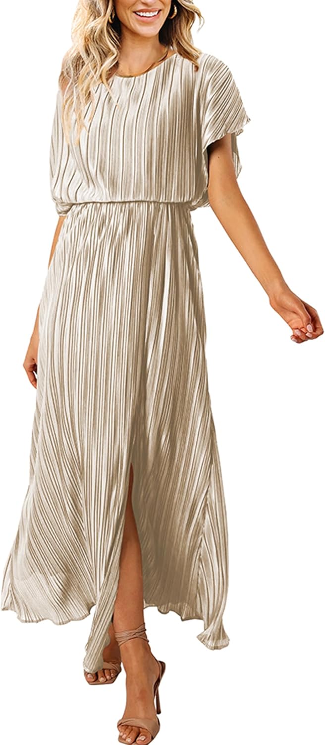 ECOWISH Summer Maxi Dress for Women - Elegant Wedding Guest Wear