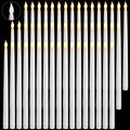50 Pcs 12.4 in LED Flameless Taper Candles Bulk Pack - Safe Wedding