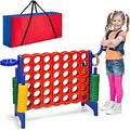 Giant 4-in-A-Row Jumbo Game with Hoop and 42 Rings - Family Play